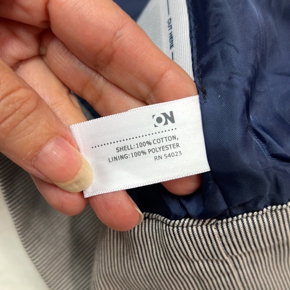 Old Navy Beige Striped Pea Coat - Picture 15 of 16